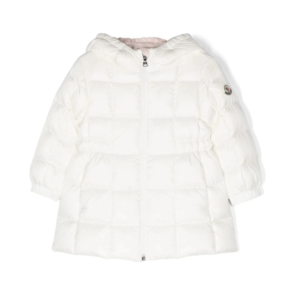 Moncler Barn Dunjackor Anya Long Parka White, Flicka