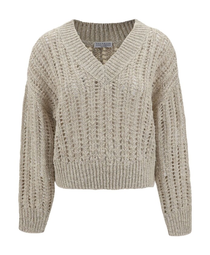 pull-beige-col-en-v-en-tricot