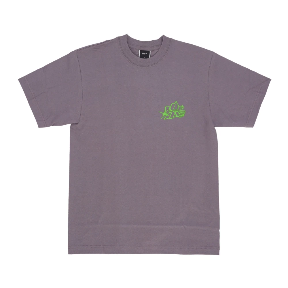 HUF Paarse Glow Tee Korte Mouw Purple Heren