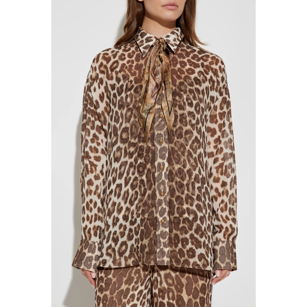 Zimmermann Dierenprint Shirt Brown Dames