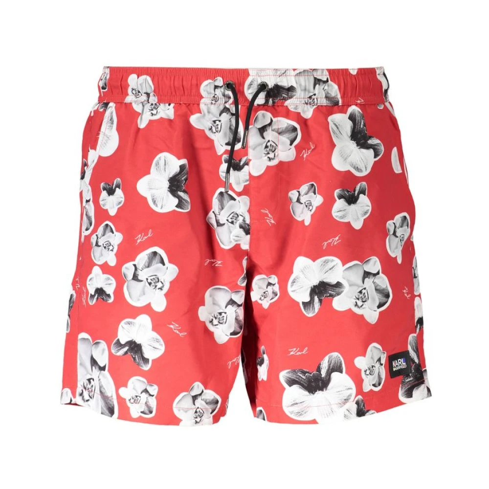 Karl Lagerfeld Medium Swim Boxer - Male - Beachwear - Red - 2XL - Swimwear