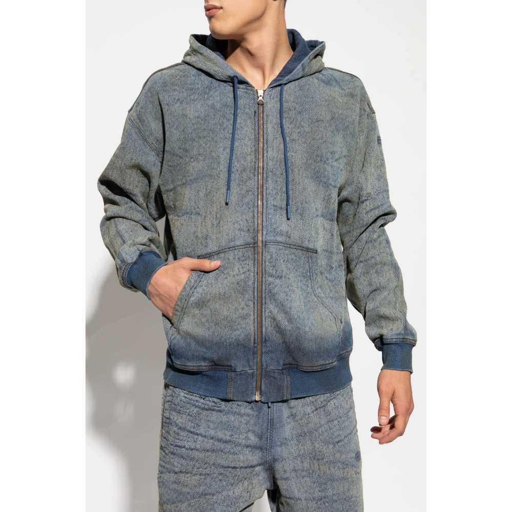Diesel Hoodie D-Hari-Fsf Blue Heren