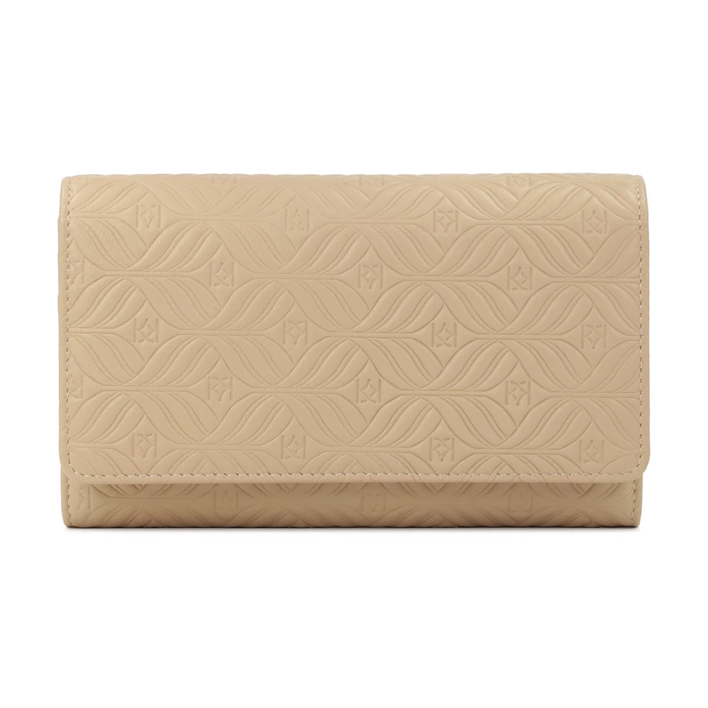 Kazar Beige portemonnee met elegant reliëfpatroon Beige Dames