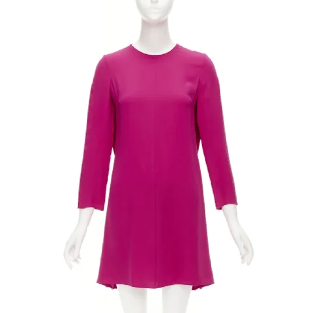 Valentino Vintage Pre-owned Silk dresses Pink Dames