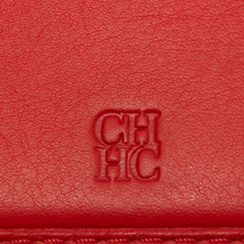 Carolina Herrera Pre-owned Leather wallets Red Dames