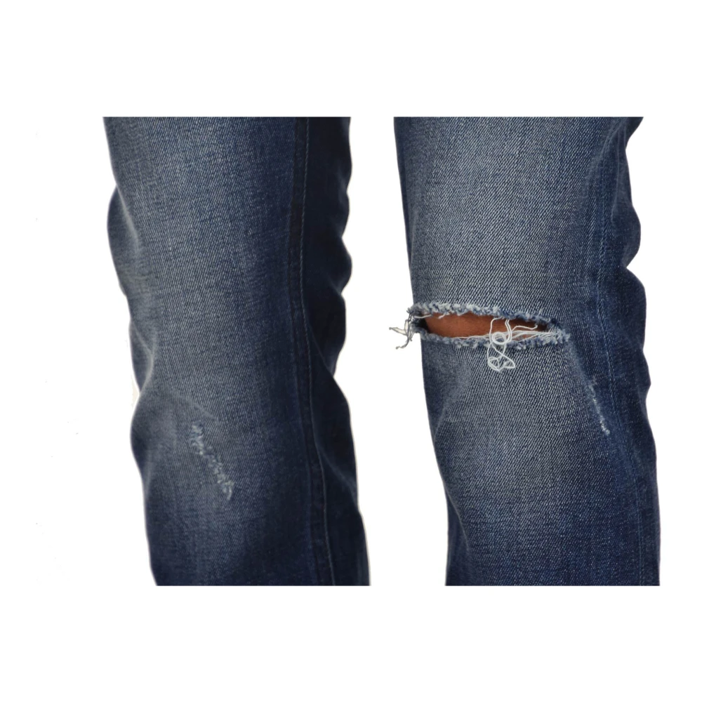 Dolce & Gabbana Gouden Slim-fit Jeans voor Heren Blue Heren