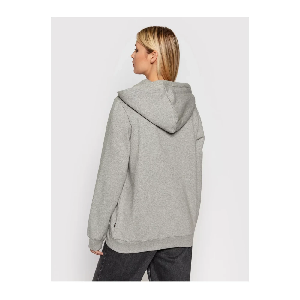 Dickies Icon Logo Hoodie Sweatshirt met Kangoeroezak Gray Dames