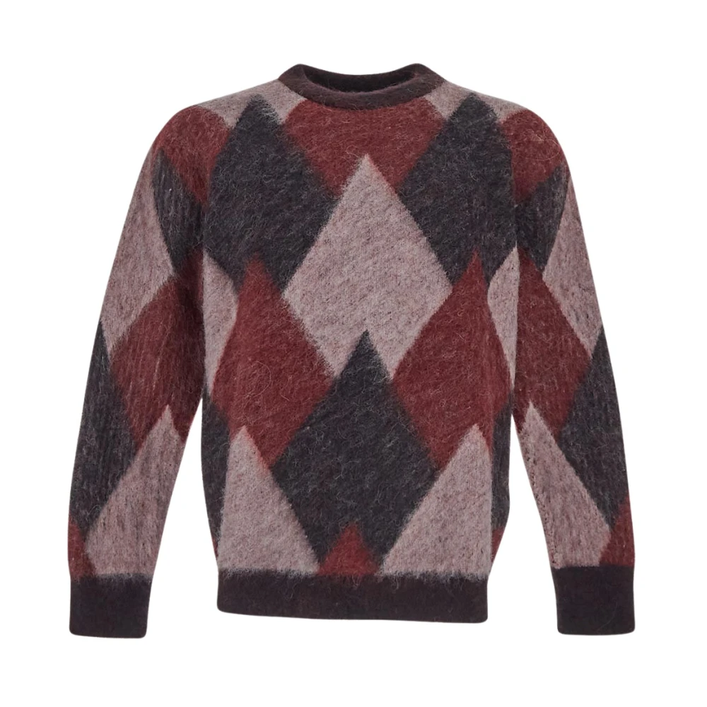 Laneus Wollen Crewneck Gebreid Multicolor Heren