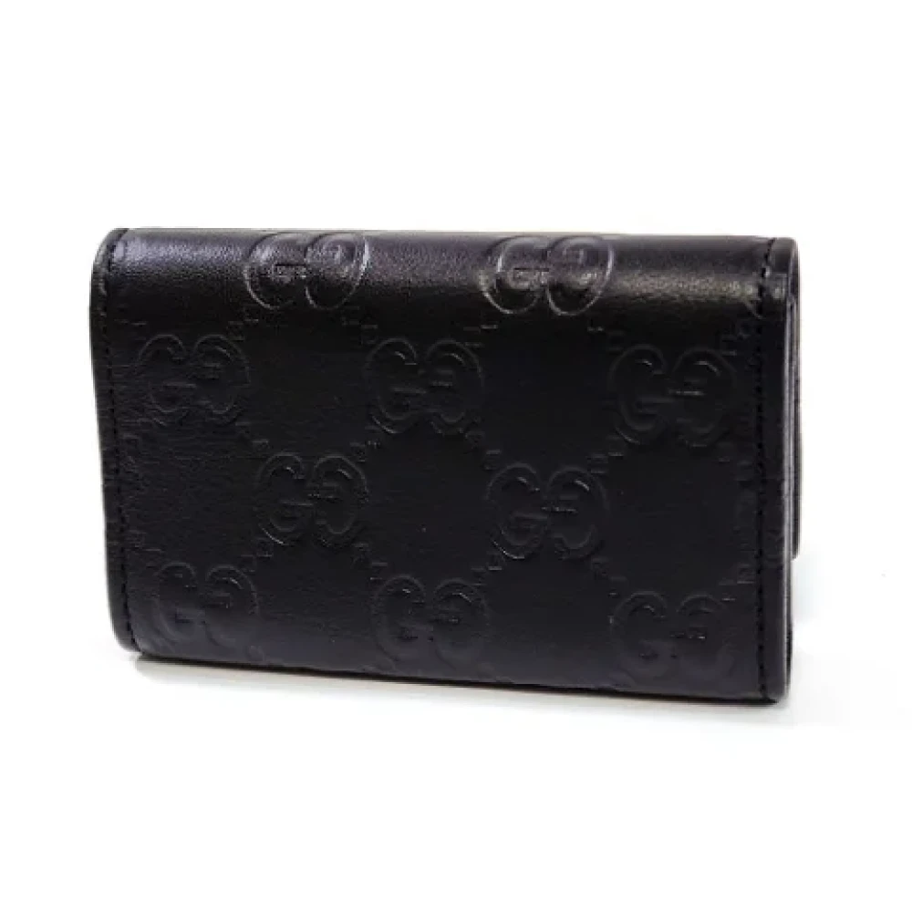 Gucci Vintage Pre-owned Leather key-holders Black Dames