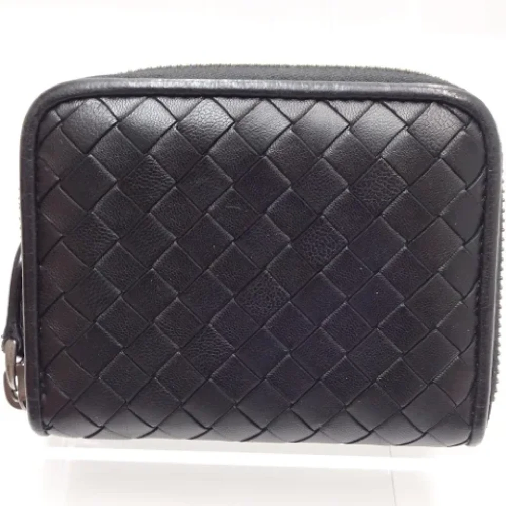 Bottega Veneta Vintage Pre-owned Leather wallets Black Dames