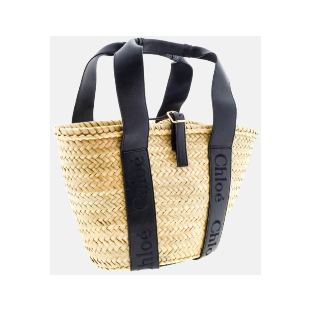 Chloé Mandje Medium Zwarte Handtas Beige Dames