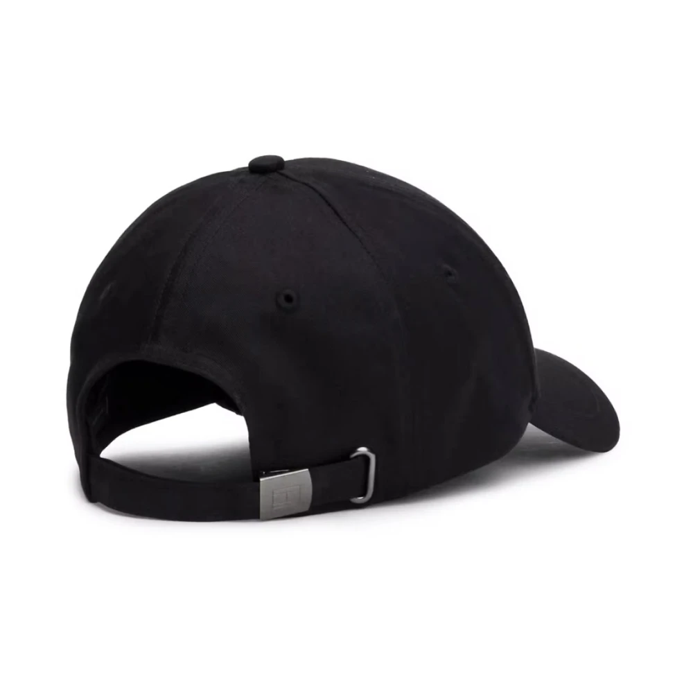 Tommy Hilfiger Geborduurde Katoenen Logo Pet Zwart Black Heren