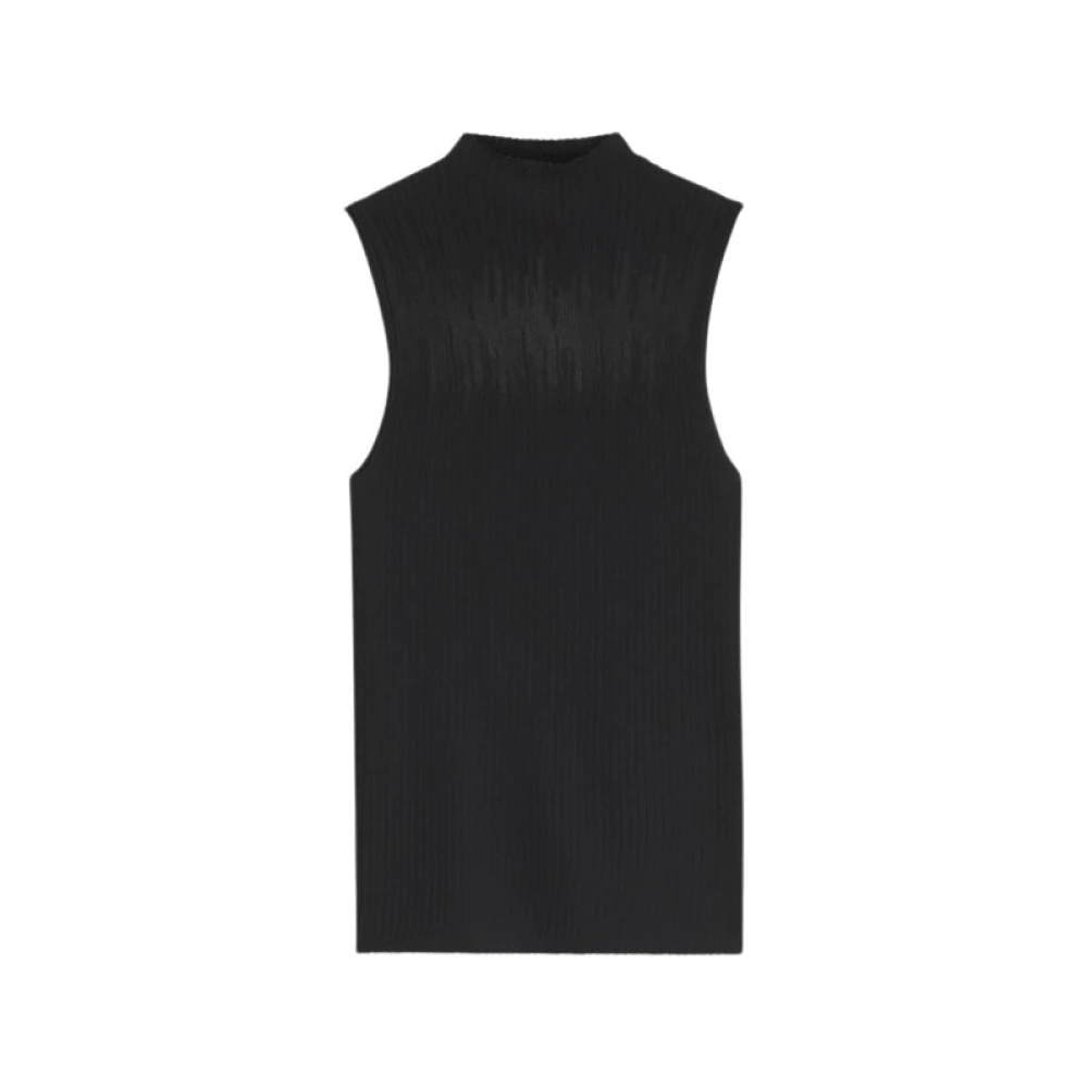 Hugo Donna Nero - Top Senza Maniche Con Collo Alto - Tops - Xl - Immagine 4