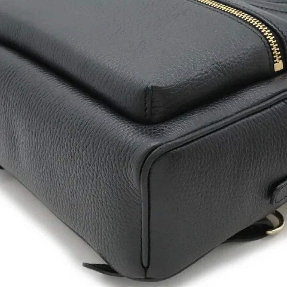 Gucci Vintage Pre-owned Leather backpacks Black Dames