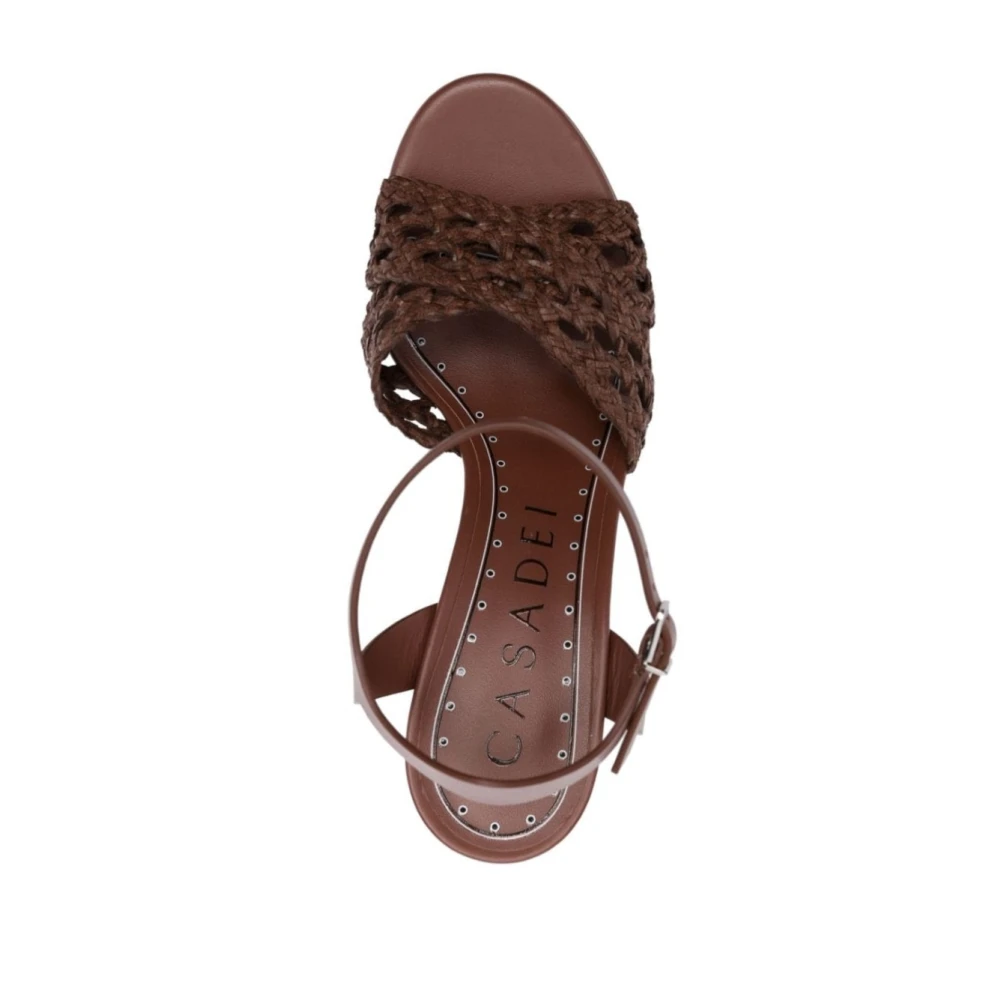 Casadei Versilia Rum Hoge Hak Sandalen Brown Dames