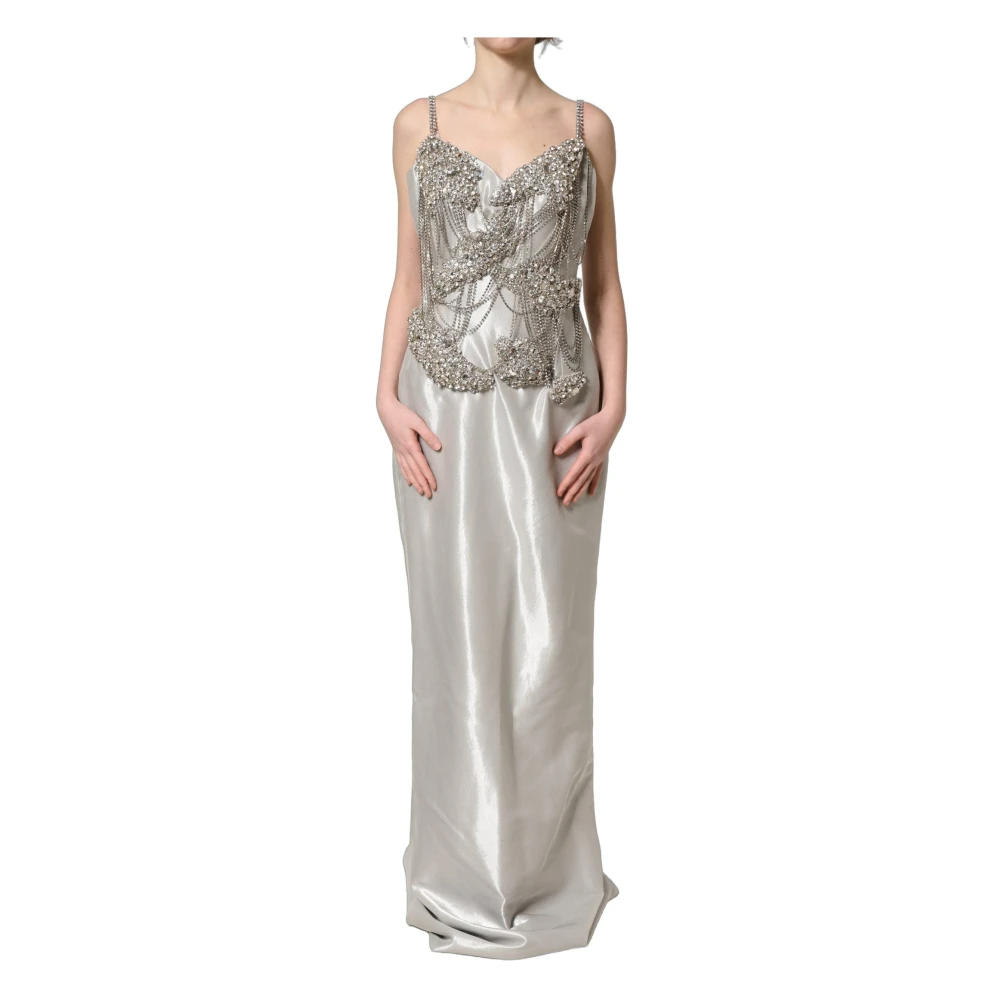 Dolce & Gabbana Women's Gray Sleeveless Evening Gown - Gowns - S - Dresses