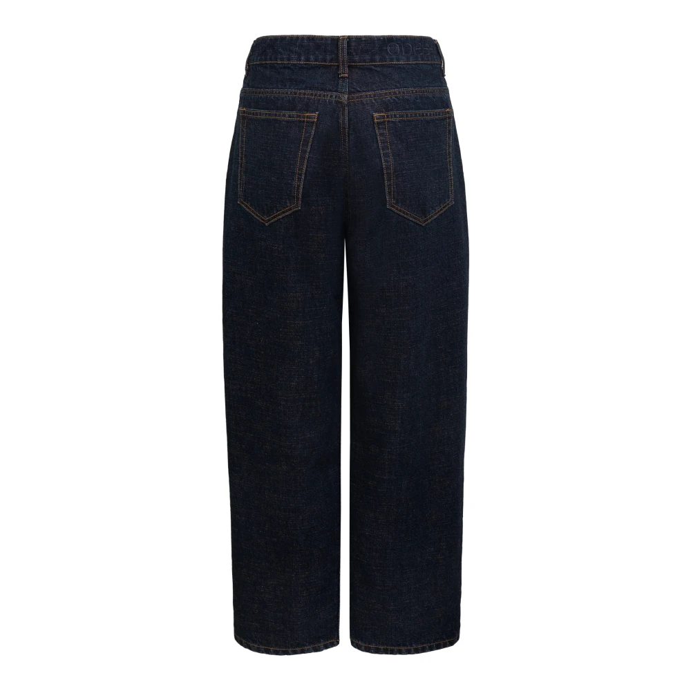 Odeeh Blauwe Jeans met Bordeaux Voering Blue Dames