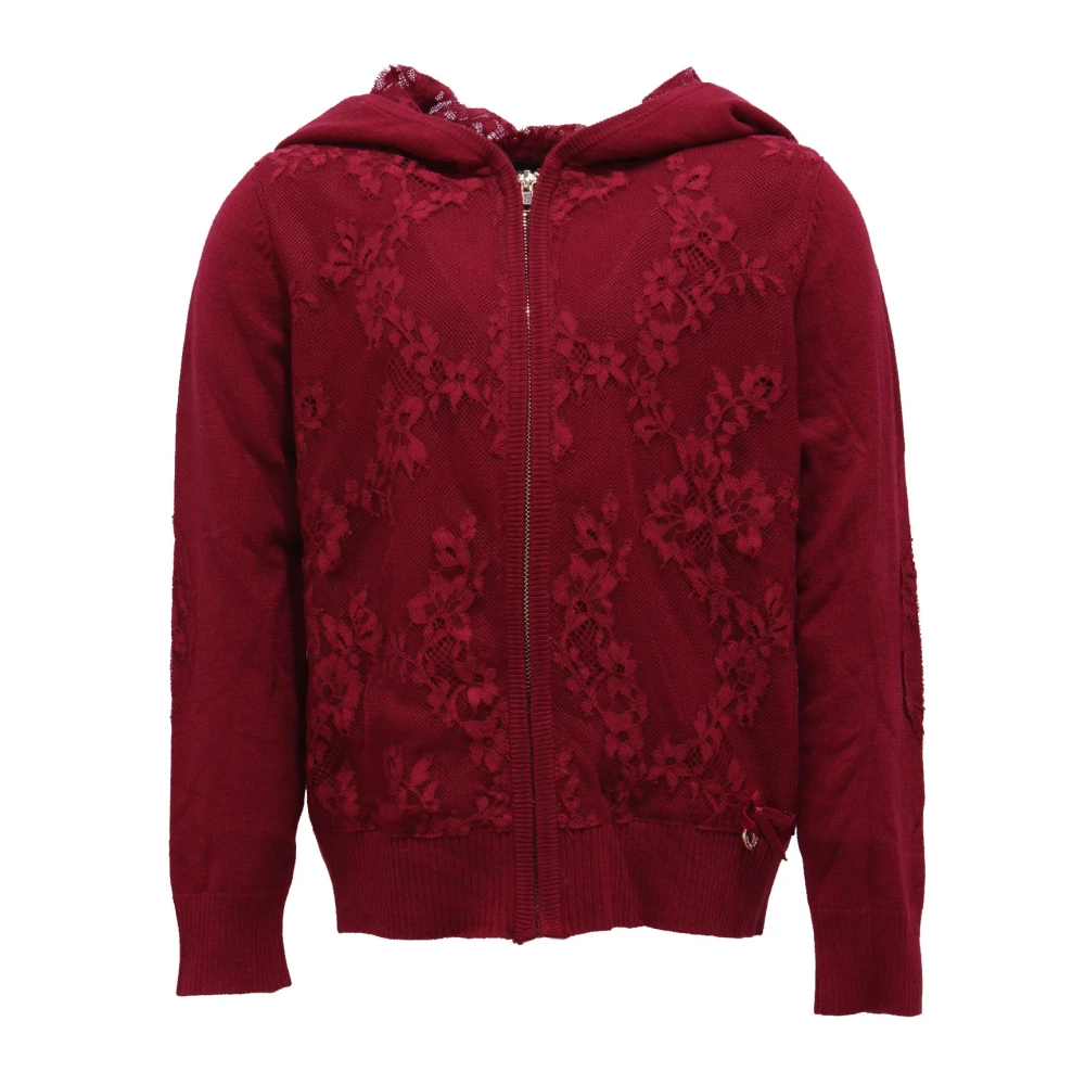 Twinset Red Kids Cardigans, Female, 6 Y, Cardigan 00478 Flamenco