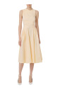 robe-midi-jaune-en-coton-avec-details-dores