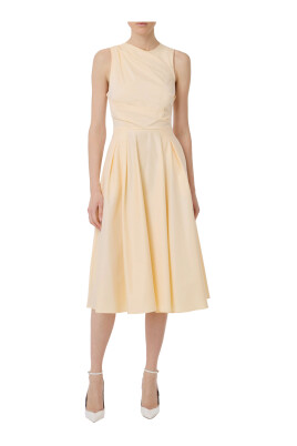 robe-midi-jaune-en-coton-avec-details-dores