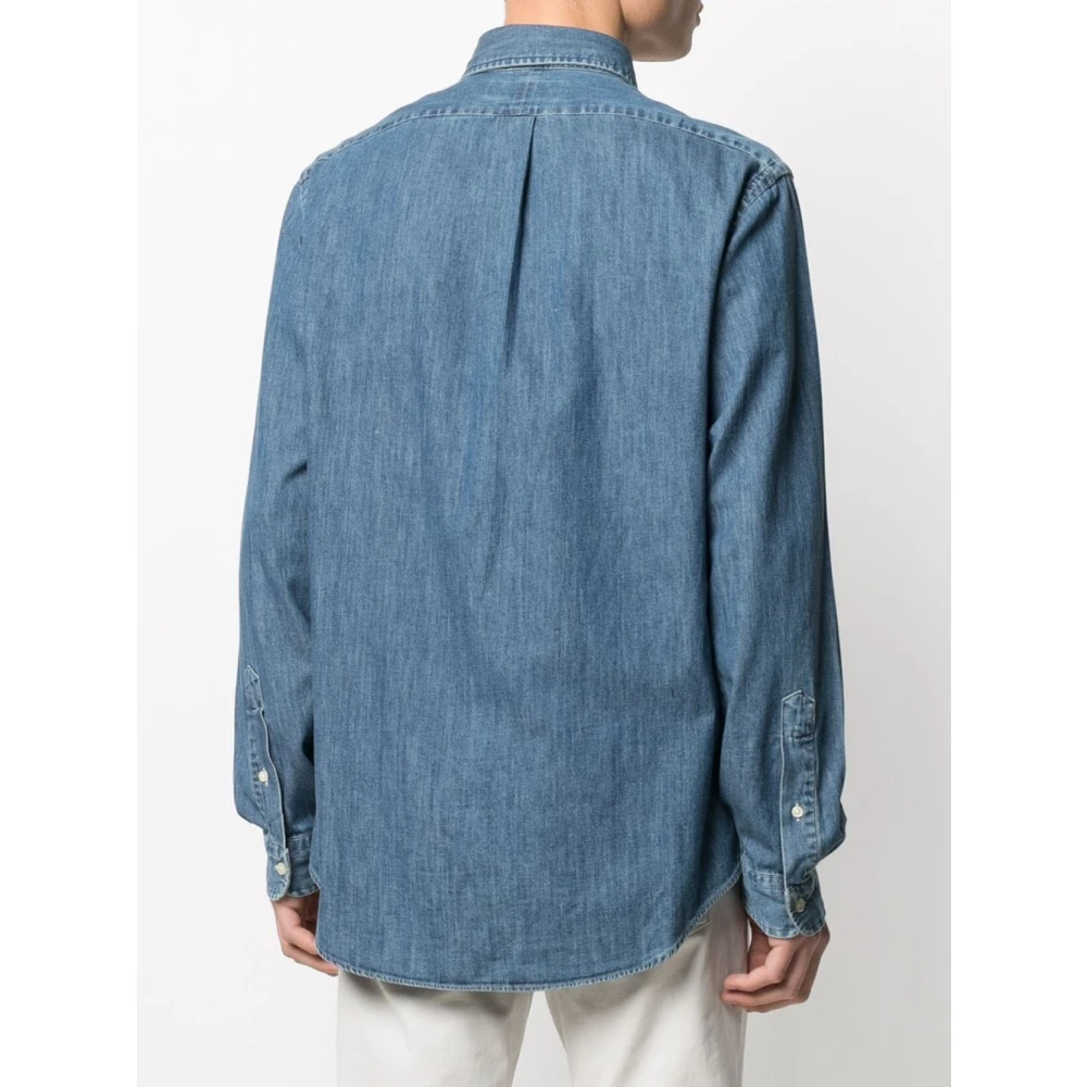 Ralph Lauren Lange Mouw Shirt Blue Heren