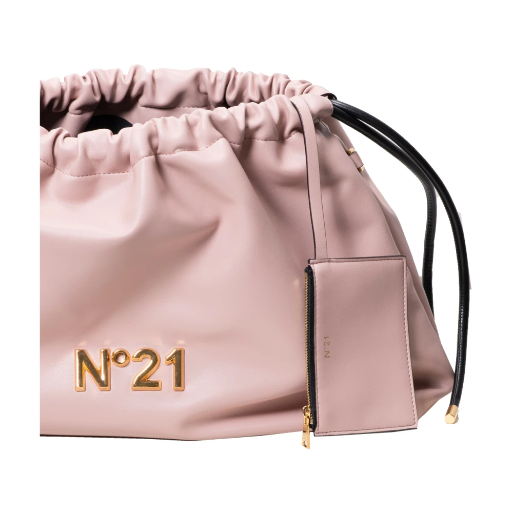 N21 Zachte Nappa Leren Pouch Tas Pink Dames