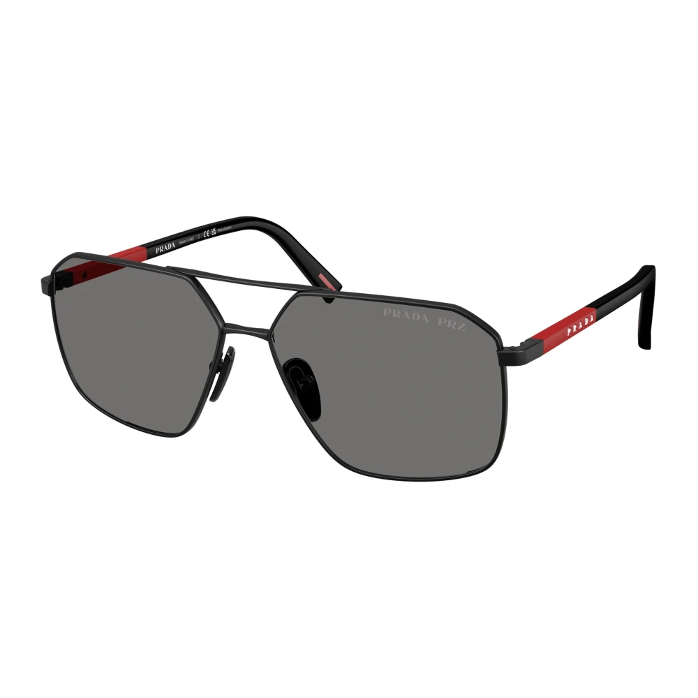 Prada Linea Rossa Man Sunglass PS A50S - Frame color: Matte Black, Lens color: Dark Grey Polarized - Image 3