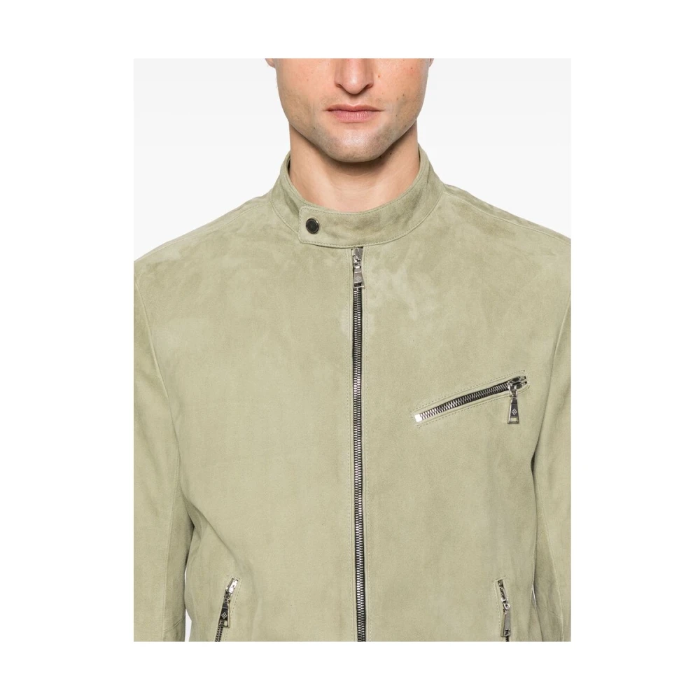 Tagliatore Leren jas Green Heren
