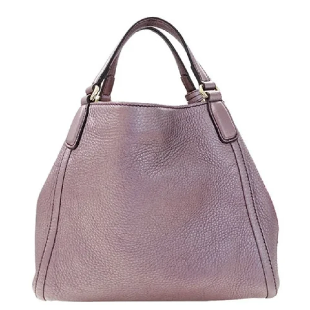 Gucci Vintage Pre-owned Leather handbags Purple Dames