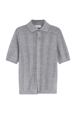 Cardigan i linne och bomull