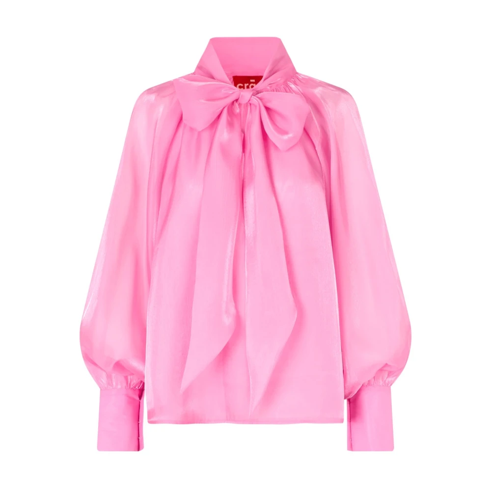 Cras Roze Oversize Strik Blouse Pink Dames