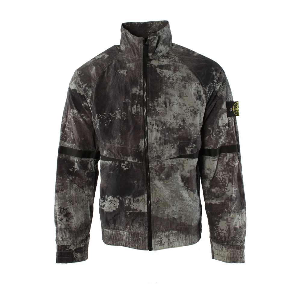 Stone Island Grijze Nylon Jas Gray Heren