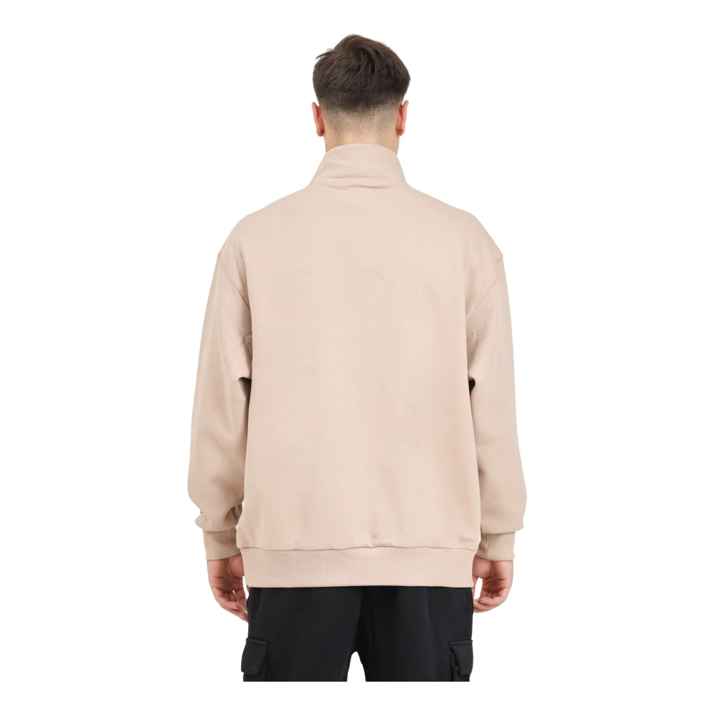 new era Beige Lifestyle Half-Zip Sweater Beige Heren