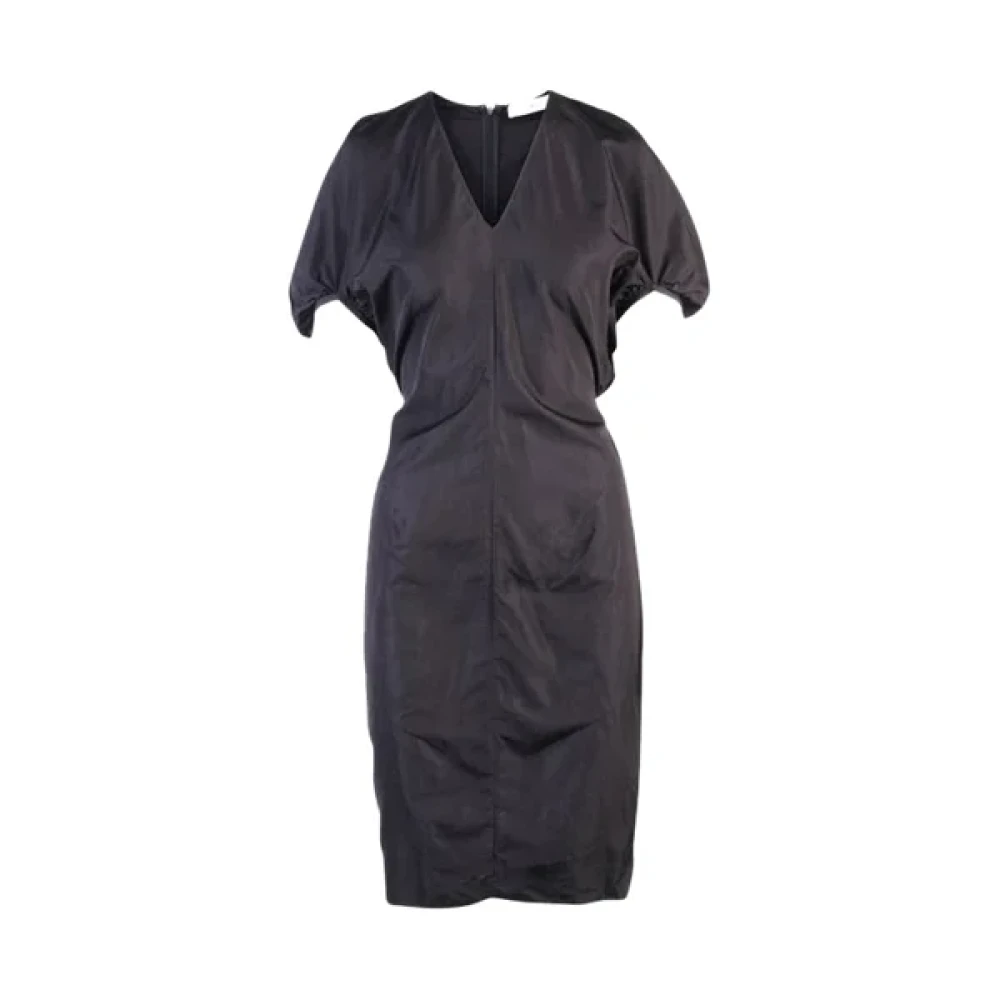 Yves Saint Laurent Vintage Pre-owned Cotton dresses Black Dames