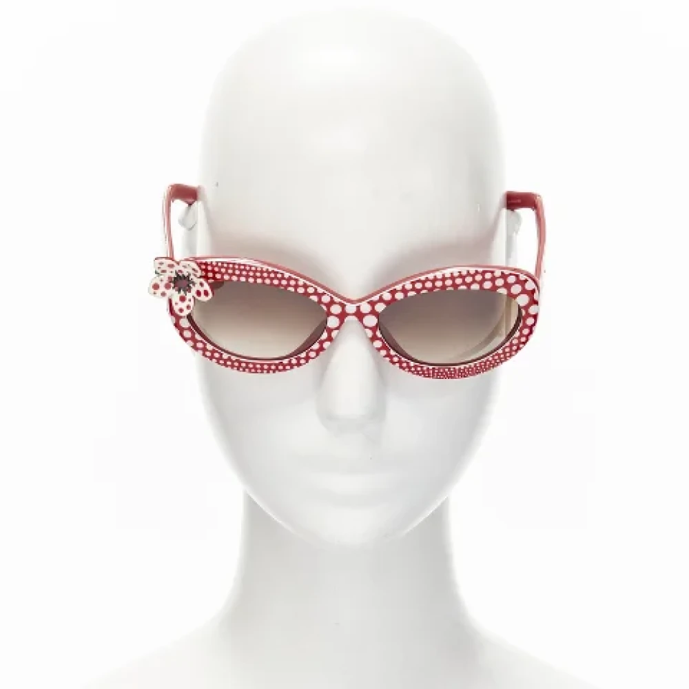 Louis Vuitton Vintage Pre-owned Plastic sunglasses Red Dames