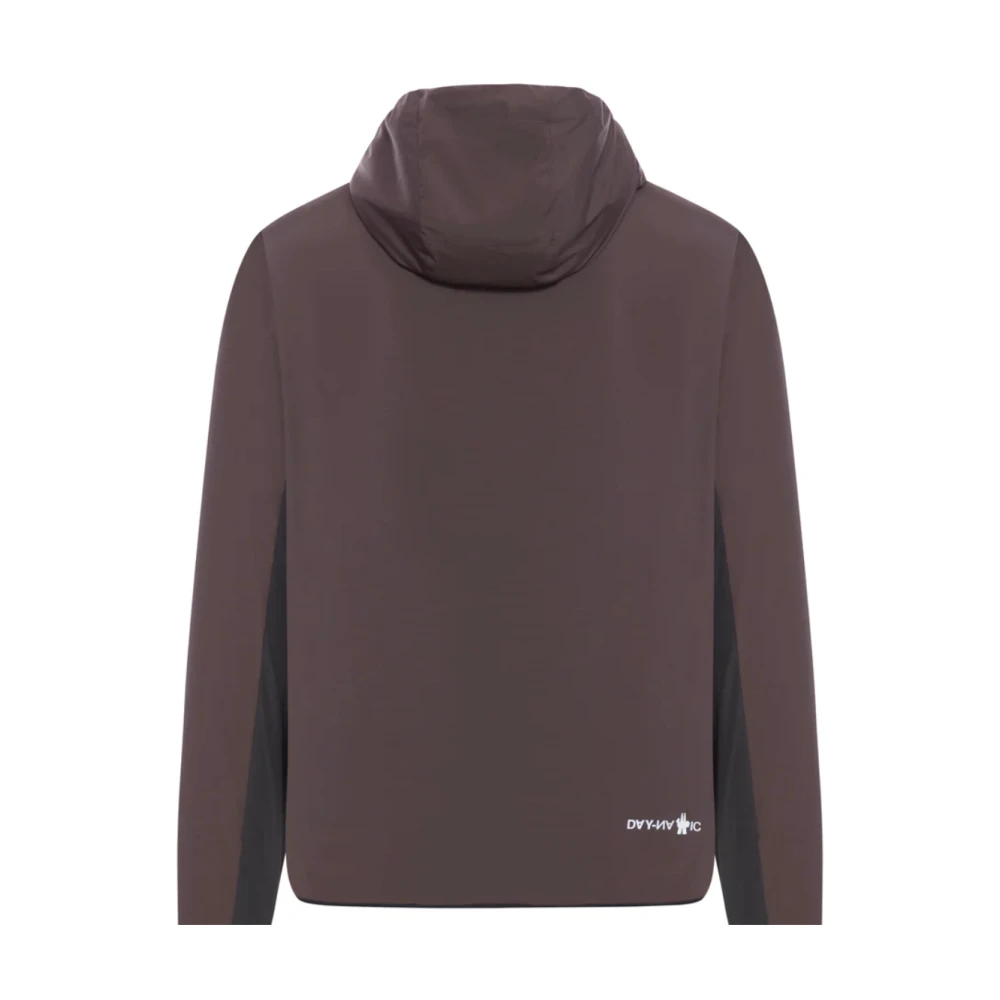 Moncler Bordeaux Technische Nylonjas met Capuchon Brown Heren