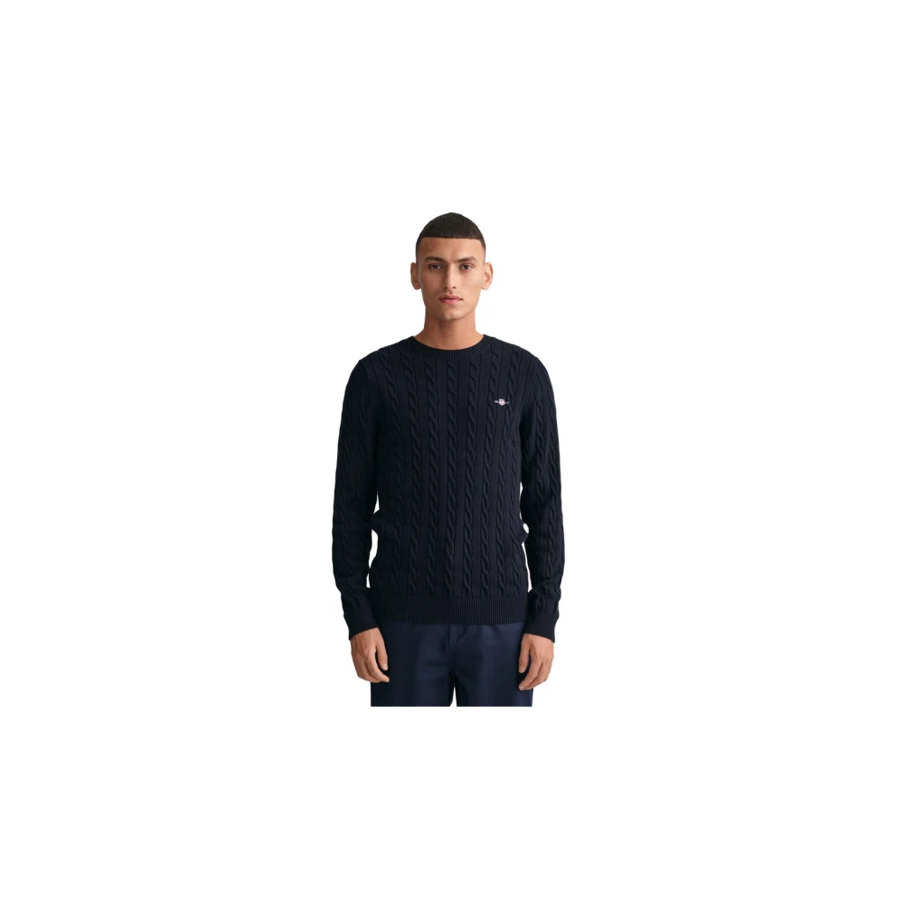 Gant Gebreide Vest Blue Heren