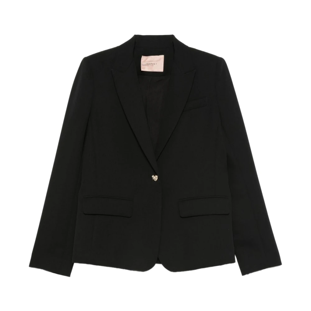 Twinset Donna Nero Giacche, S, New,