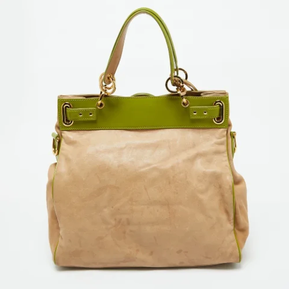 Balenciaga Vintage Pre-owned Leather balenciaga-bags Beige Dames