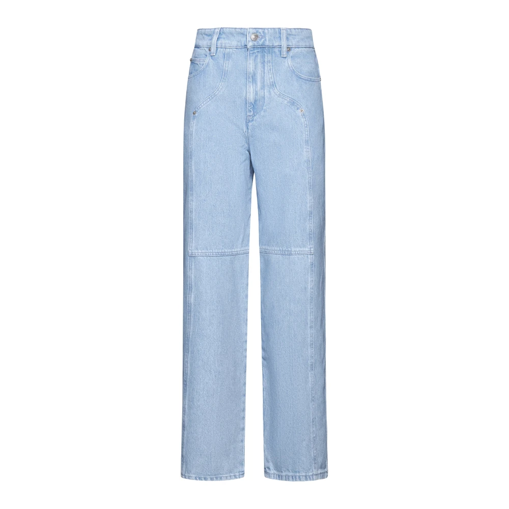 Isabel Marant Étoile Valeria Straight-Leg Blauwe Jeans Blue Dames