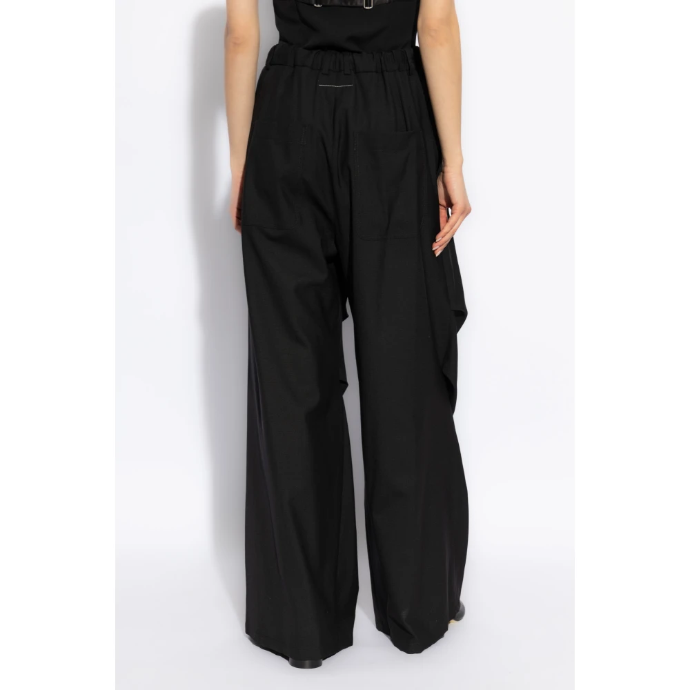 MM6 Maison Margiela Wijde broek Black Dames