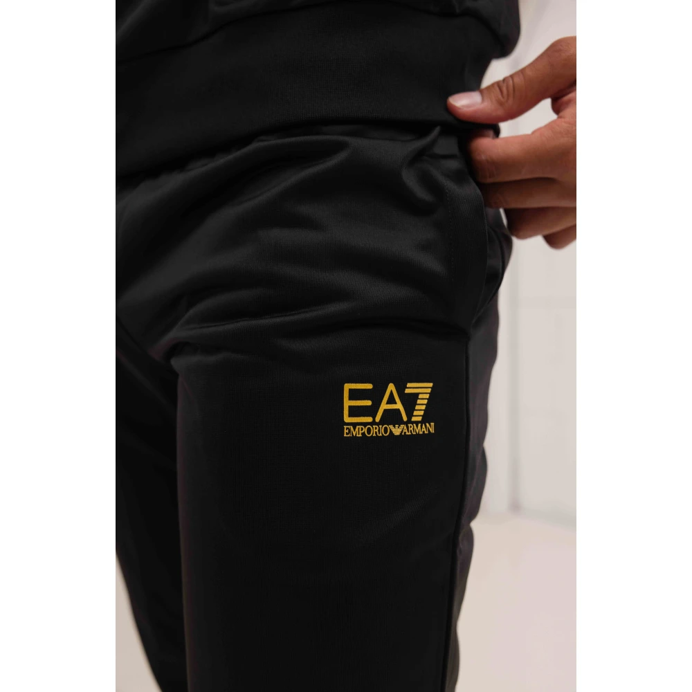 Emporio Armani Zwart Goud Heren Trainingspak Stijlvol Model Black Heren