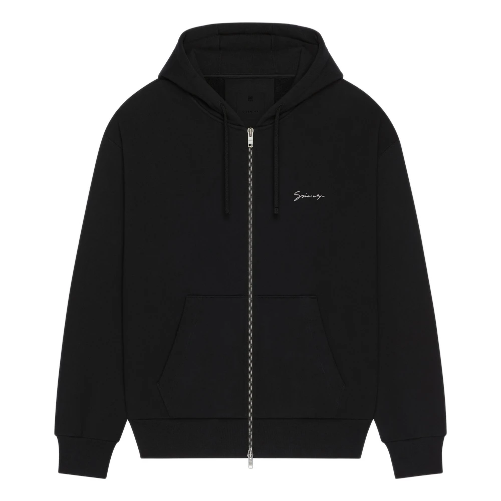 Givenchy Zwarte hoodie met Hubert's print Black Heren
