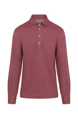 Linen Long-Sleeve Polo