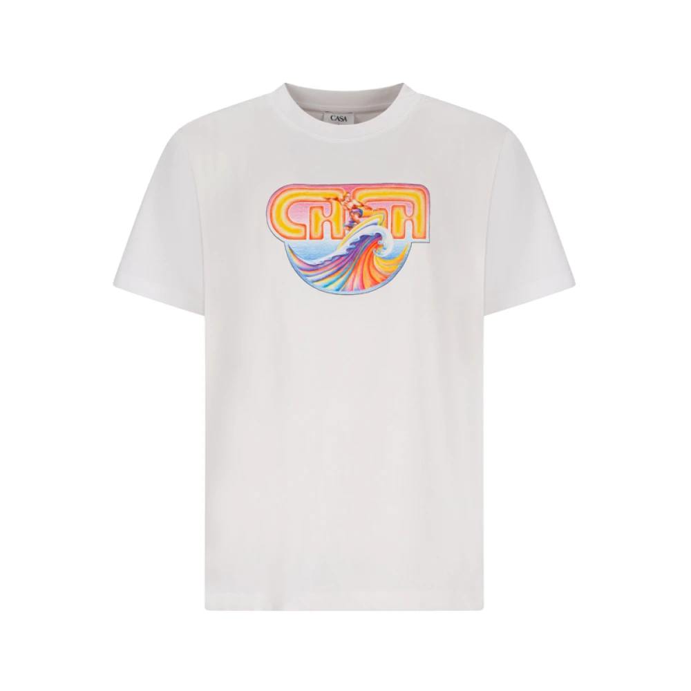 Casablanca Men's White Printed T-Shirt