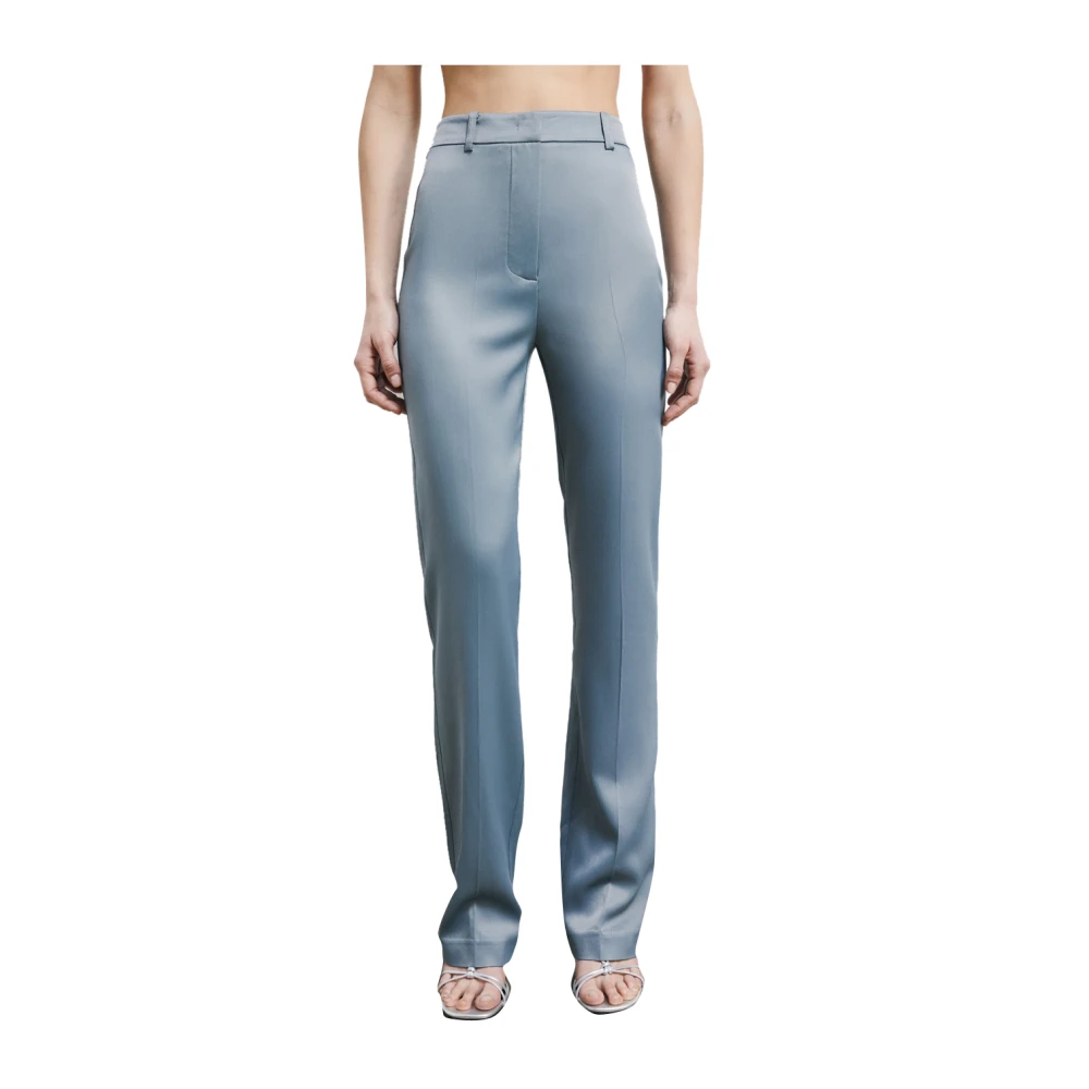 Patrizia Pepe Women's Gray Celeste Slim Pant - Straight Trousers - L - Trousers