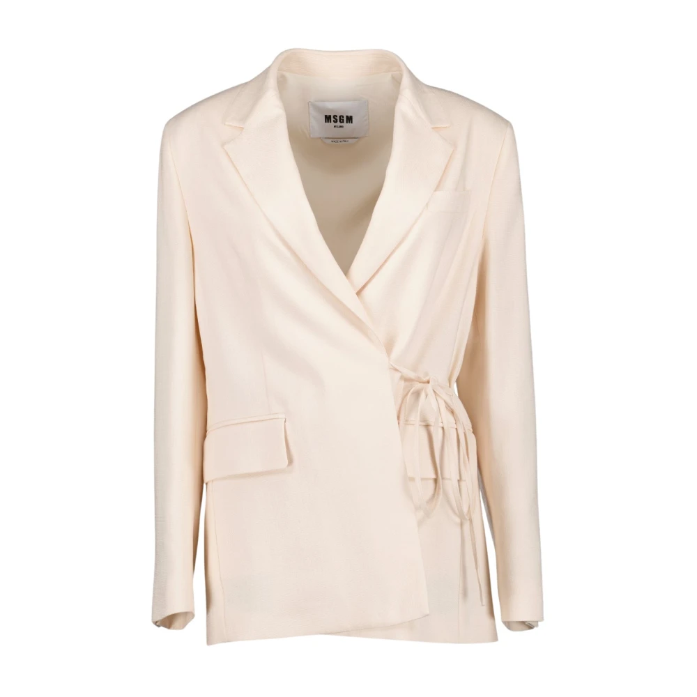 Msgm - Jackets > Blazers - White - Msgm - Modalova