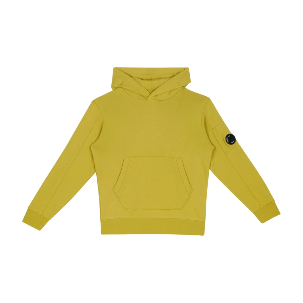 C.p. Company Boys Green Hoodie With Logo Patch - Kids Sweatshirts - 6 Y - Kids