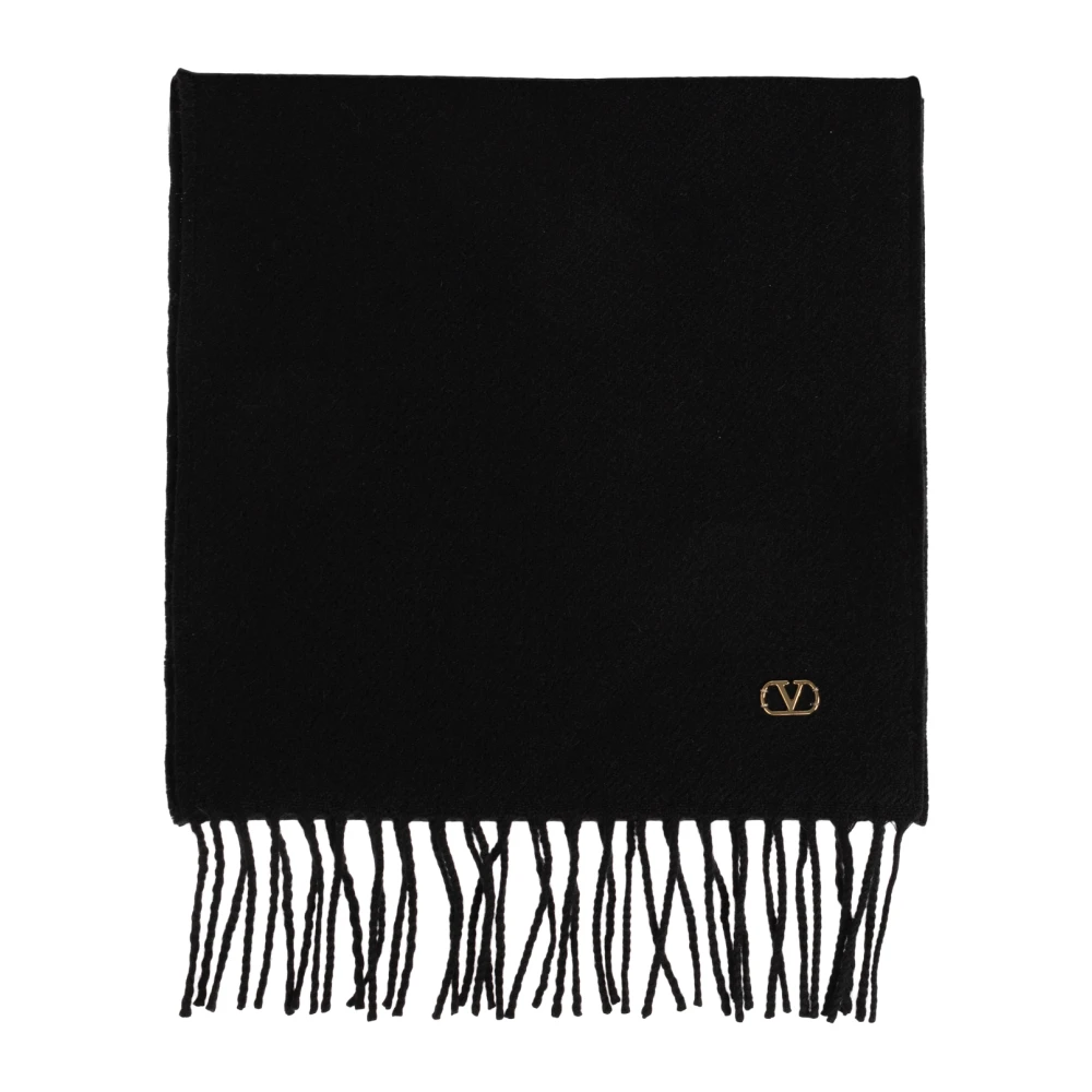 Valentino Garavani Black Winter Scarves, Female, One Size, Cashmere Shawl