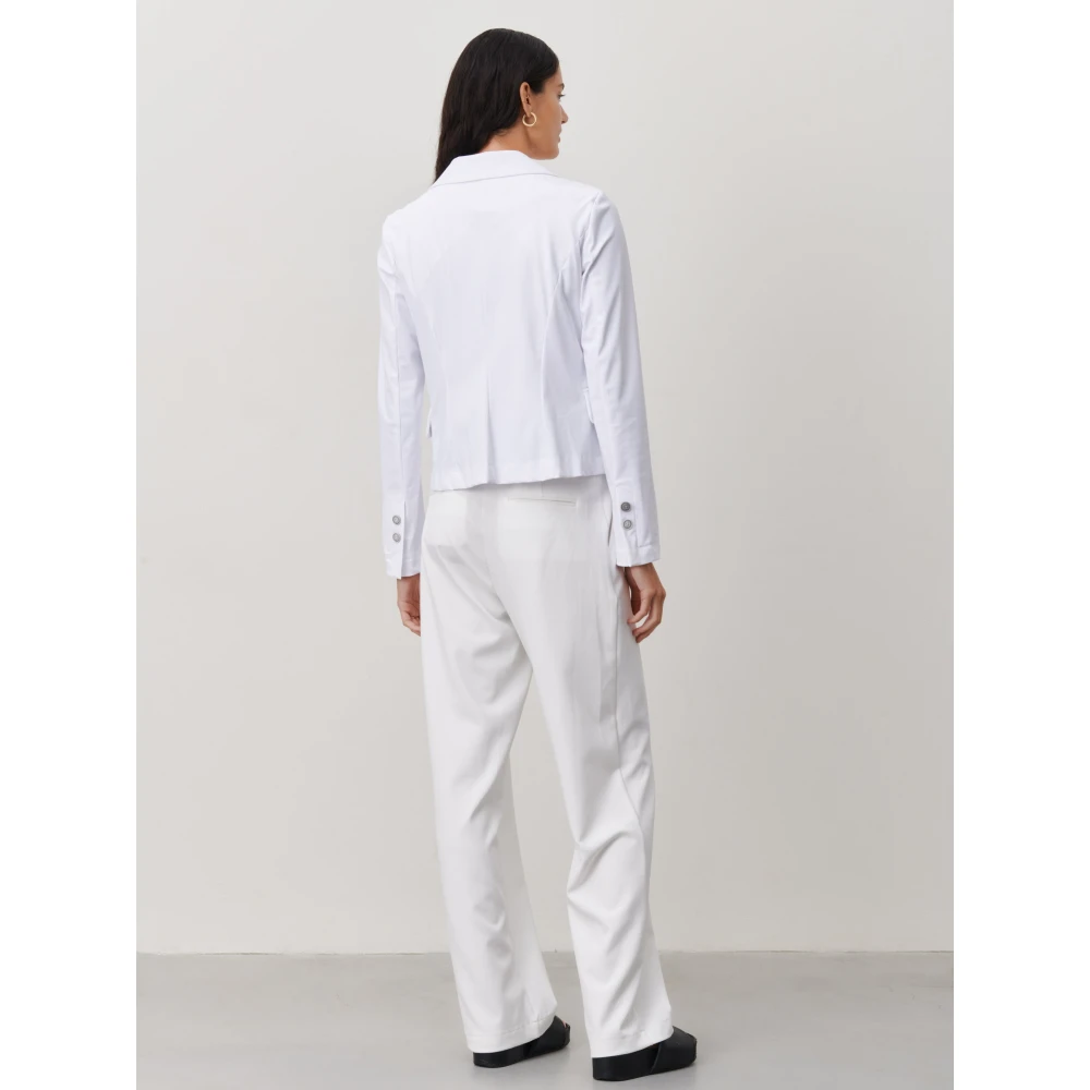 Jane Lushka Witte Technische Jersey Blazer White Dames